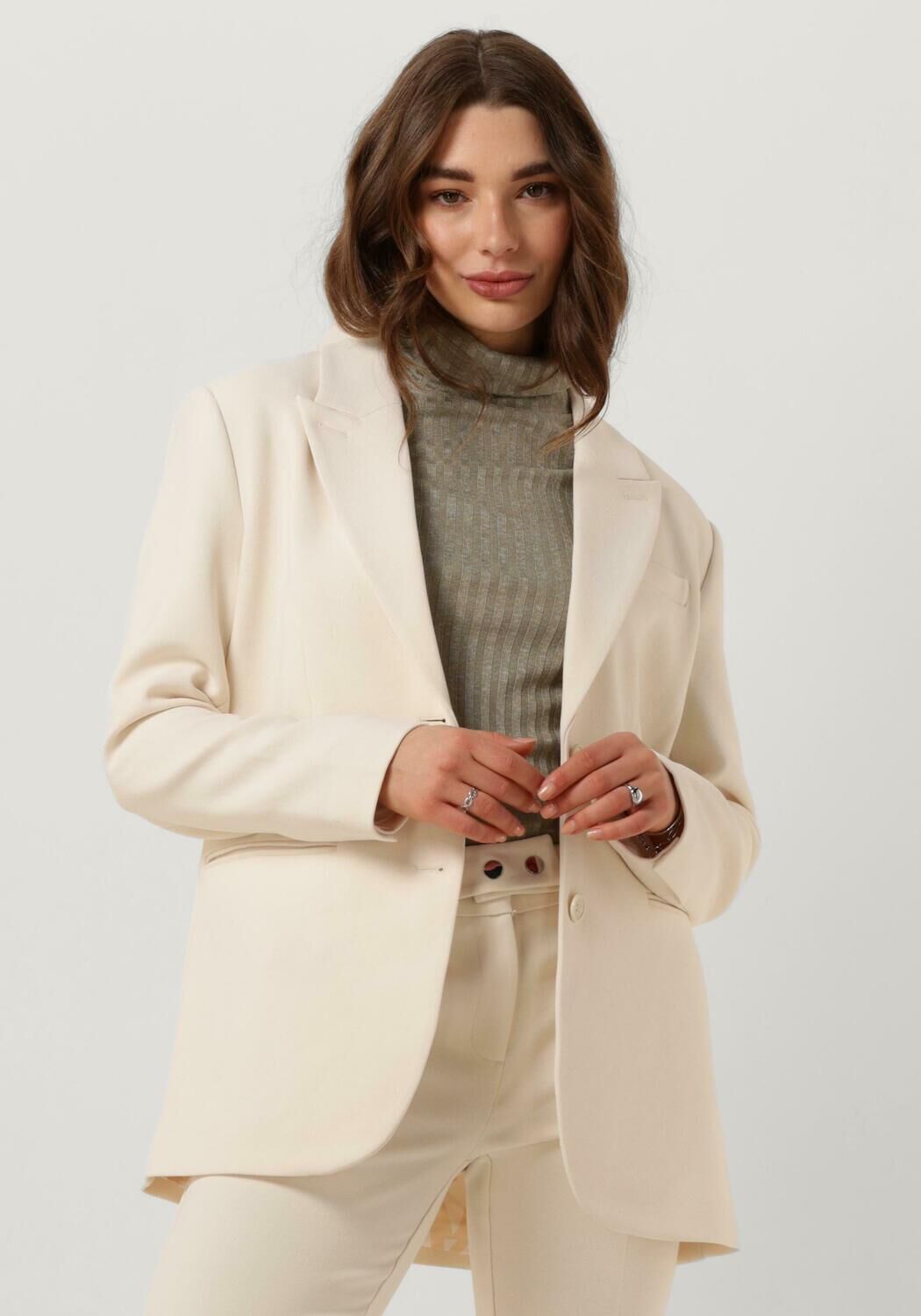 Aaiko Ecru Blazer Larina Vis Beige Dames
