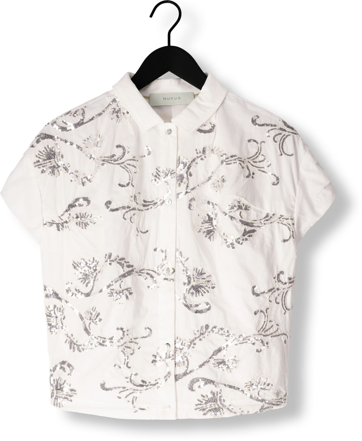NUKUS Dames Blouses Catalina Blouse Paillet Wit