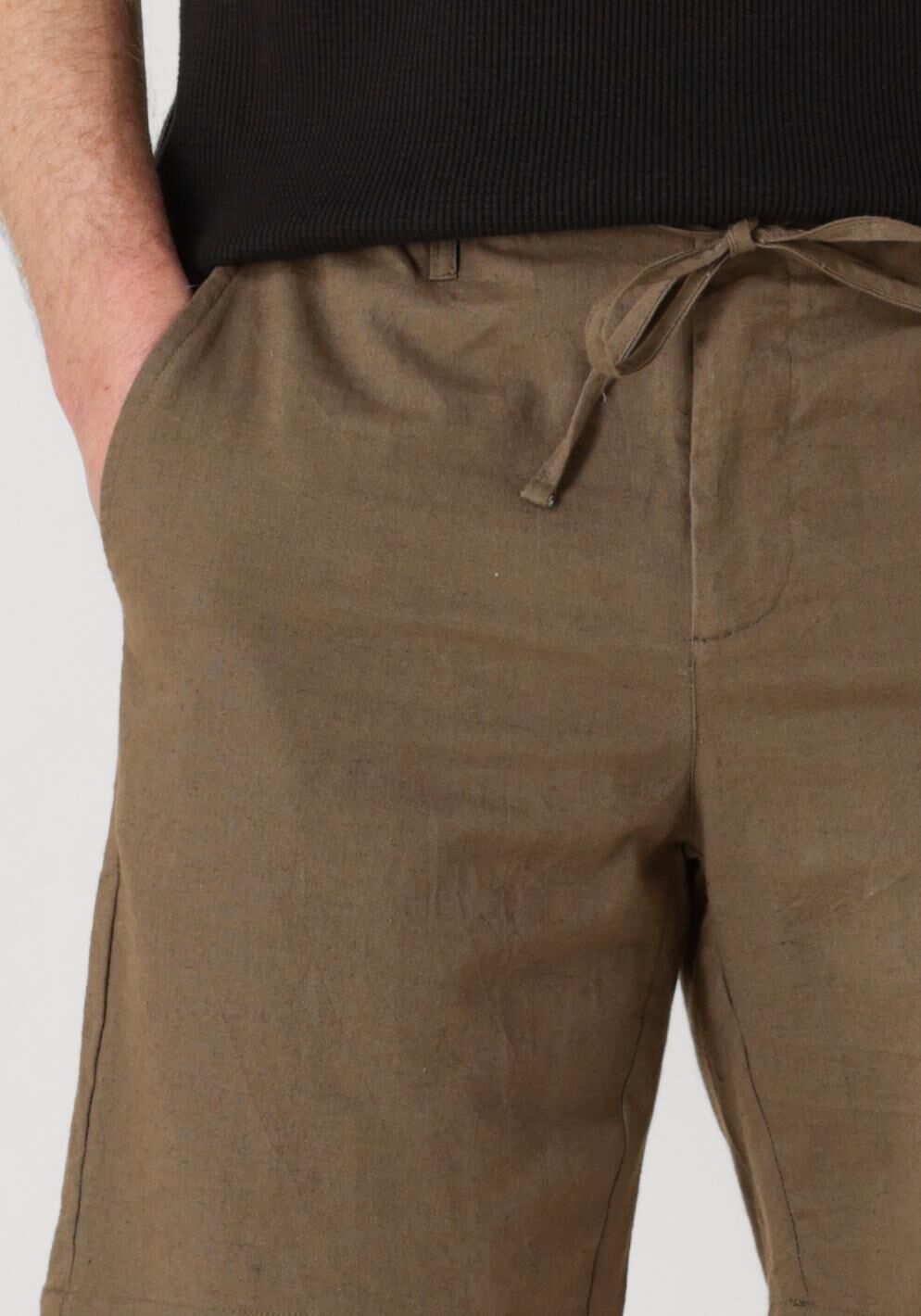 ANERKJENDT Heren Broeken Aklt James Cot linen Ela Shorts Bruin