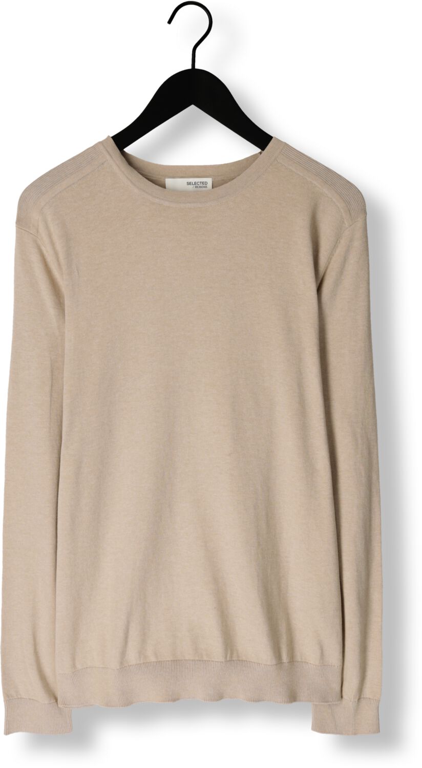 SELECTED HOMME Heren Truien & Vesten Slhberg Crew Neck Noos Beige