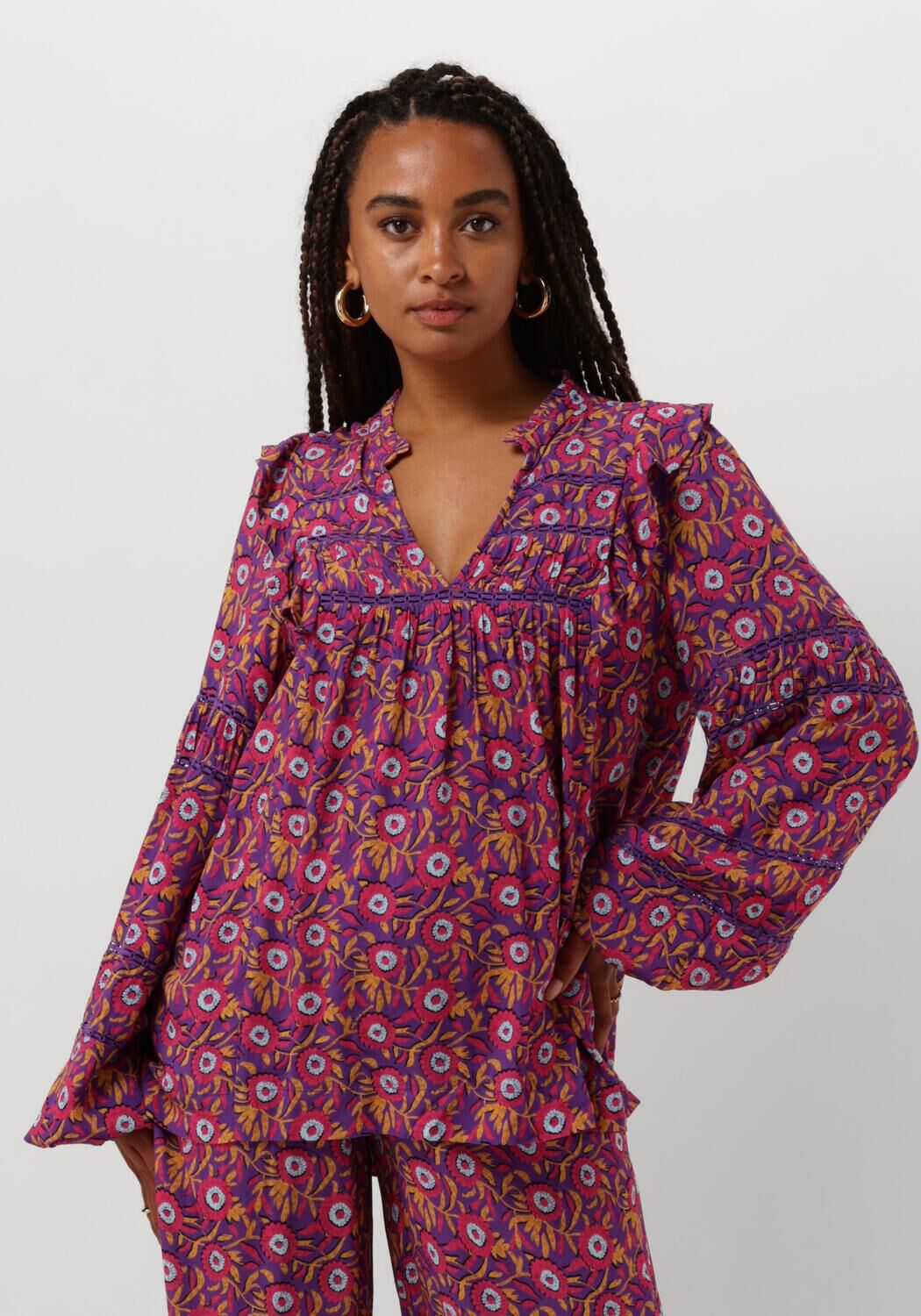 Harper & Yve Paarse Jess-ls Blouse Multicolor Dames