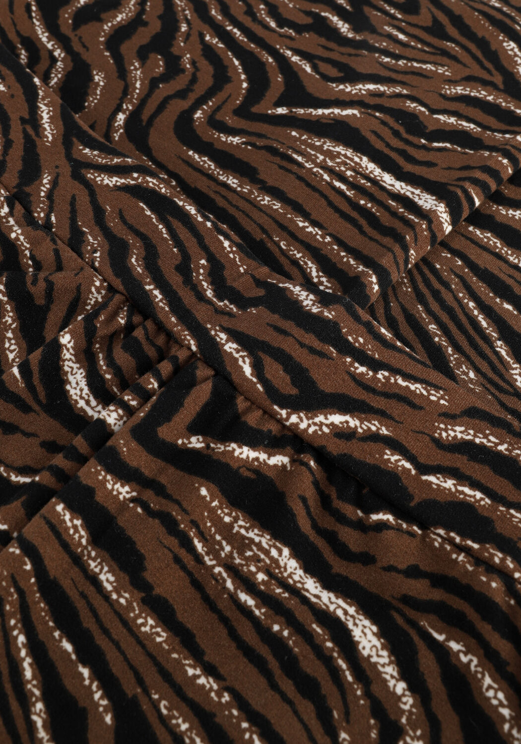 Bruine COLOURFUL REBEL Flared broek TIGER PEACHED FLARE PANTS - large