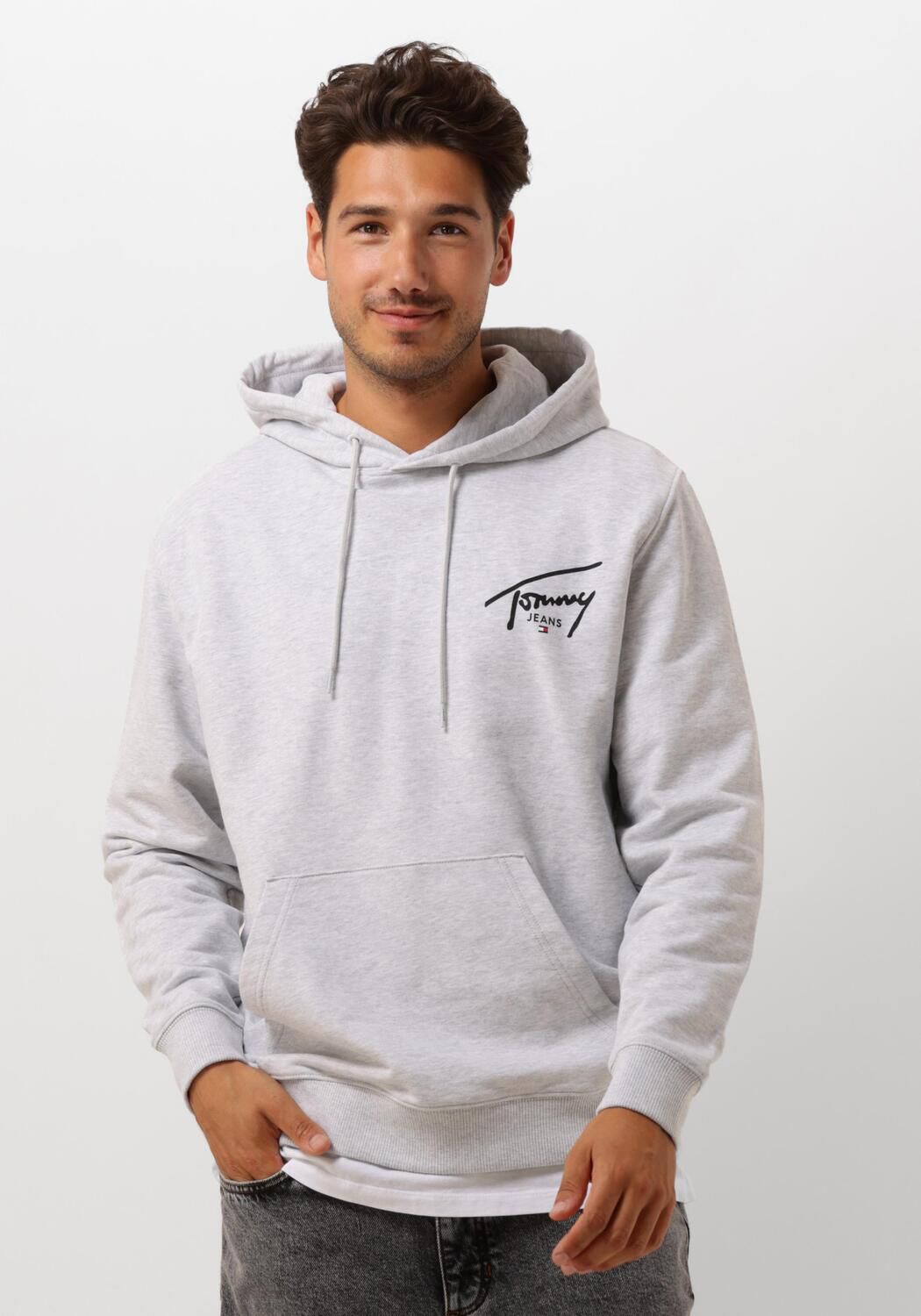 TOMMY JEANS Heren Truien & Vesten Tjm Reg Entry Graphic Hoodie Ext Lichtgrijs