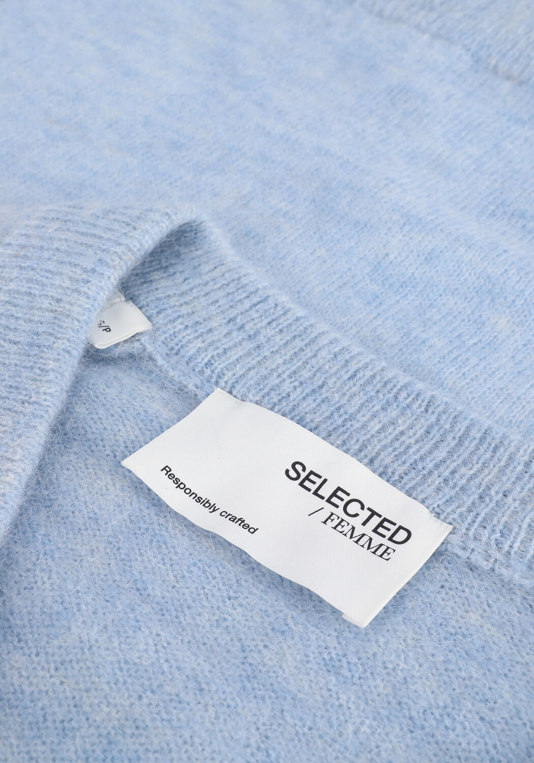 Lichtblauwe SELECTED WOMEN Trui LULU LS KNIT - large