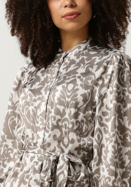 Taupe NOTRE-V Midi jurk SATIN DRESS ONE - large