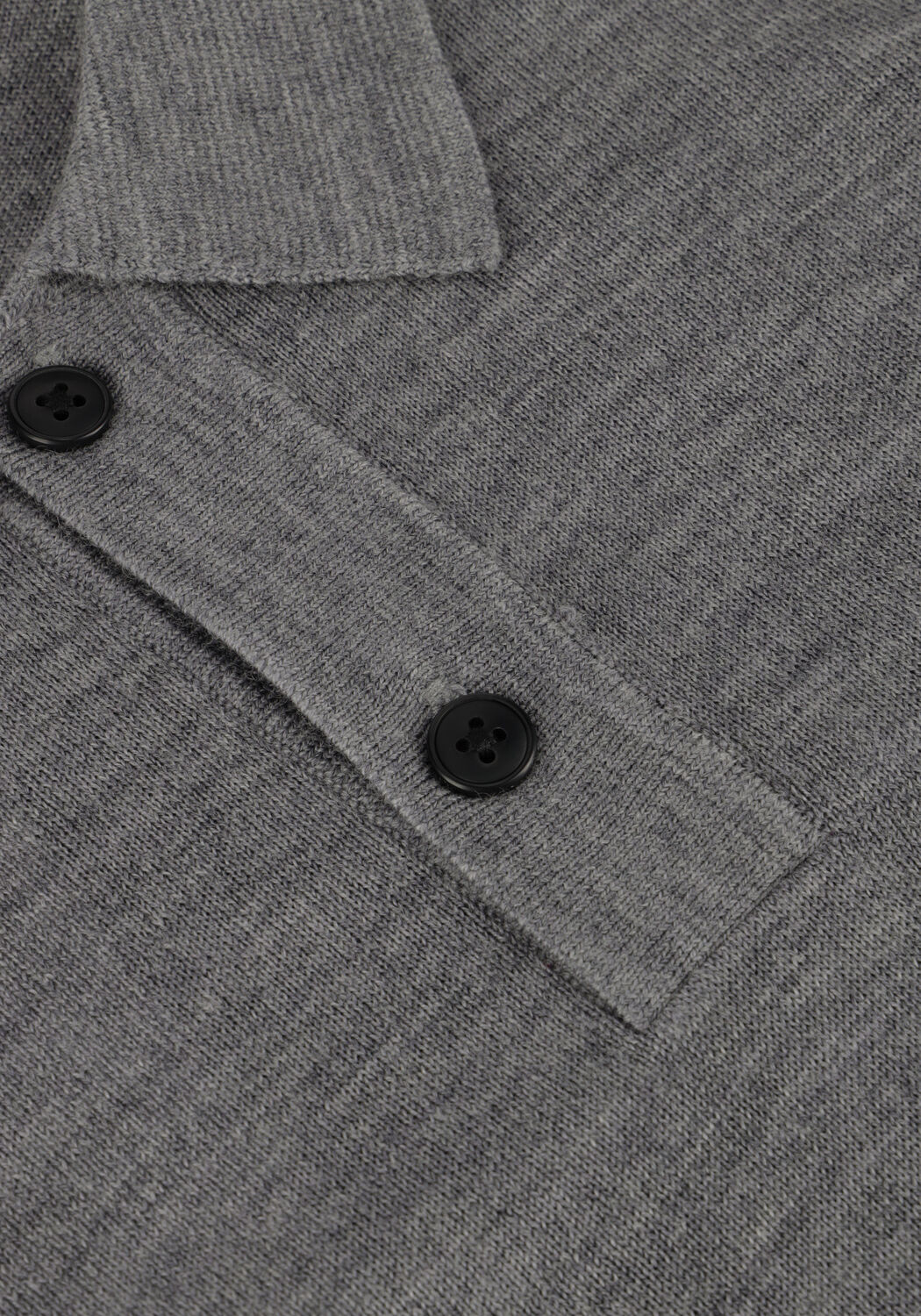 Grijze SELECTED MEN Trui SLHTRAY LS KNIT MERINO POLO - large