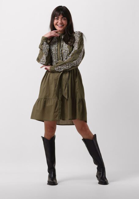Groene Y.A.S. Mini jurk YASMURIS LS SHIRT DRESS S. - large