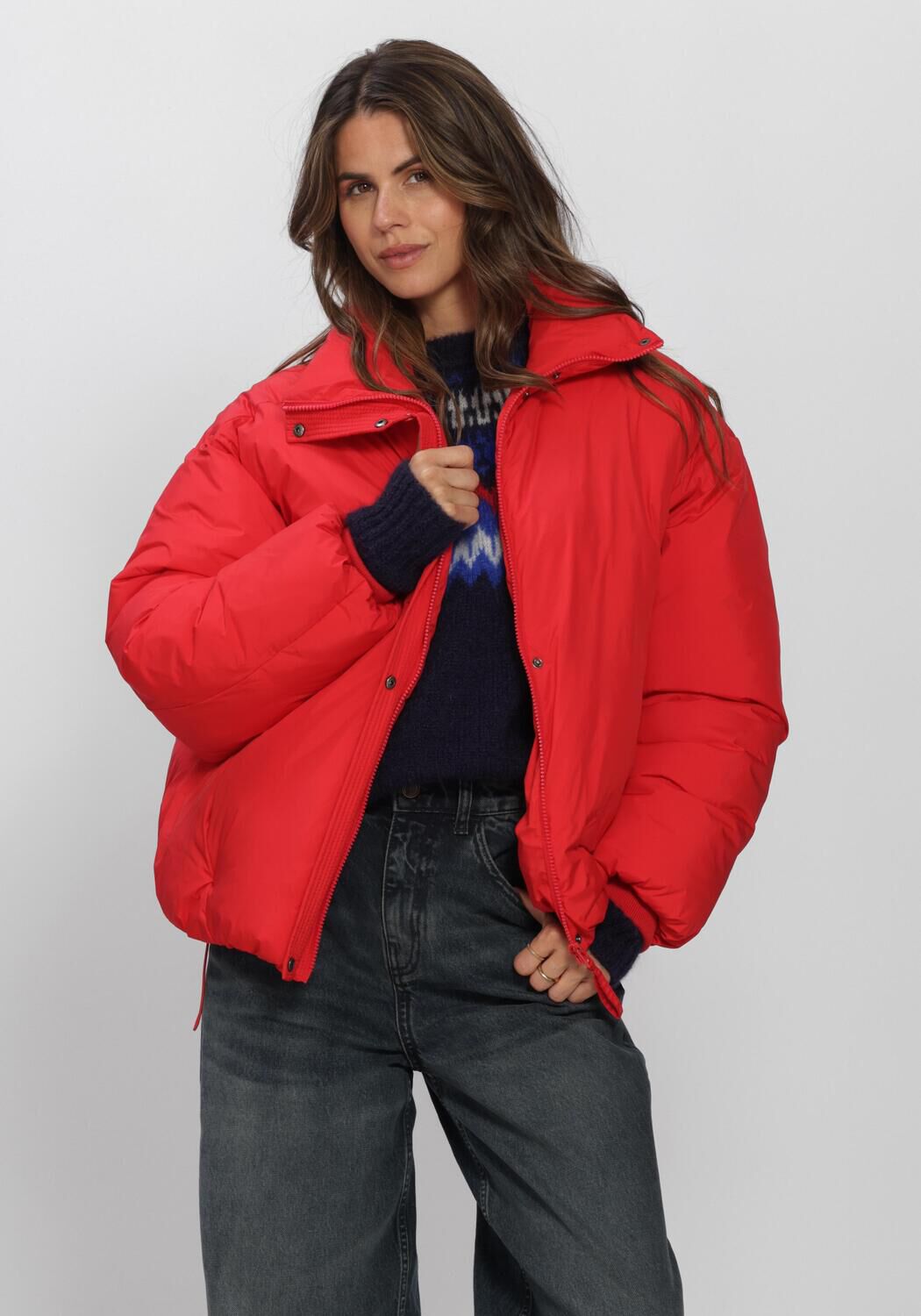 Rode BY-BAR Gewatteerde jas JOY JACKET - large