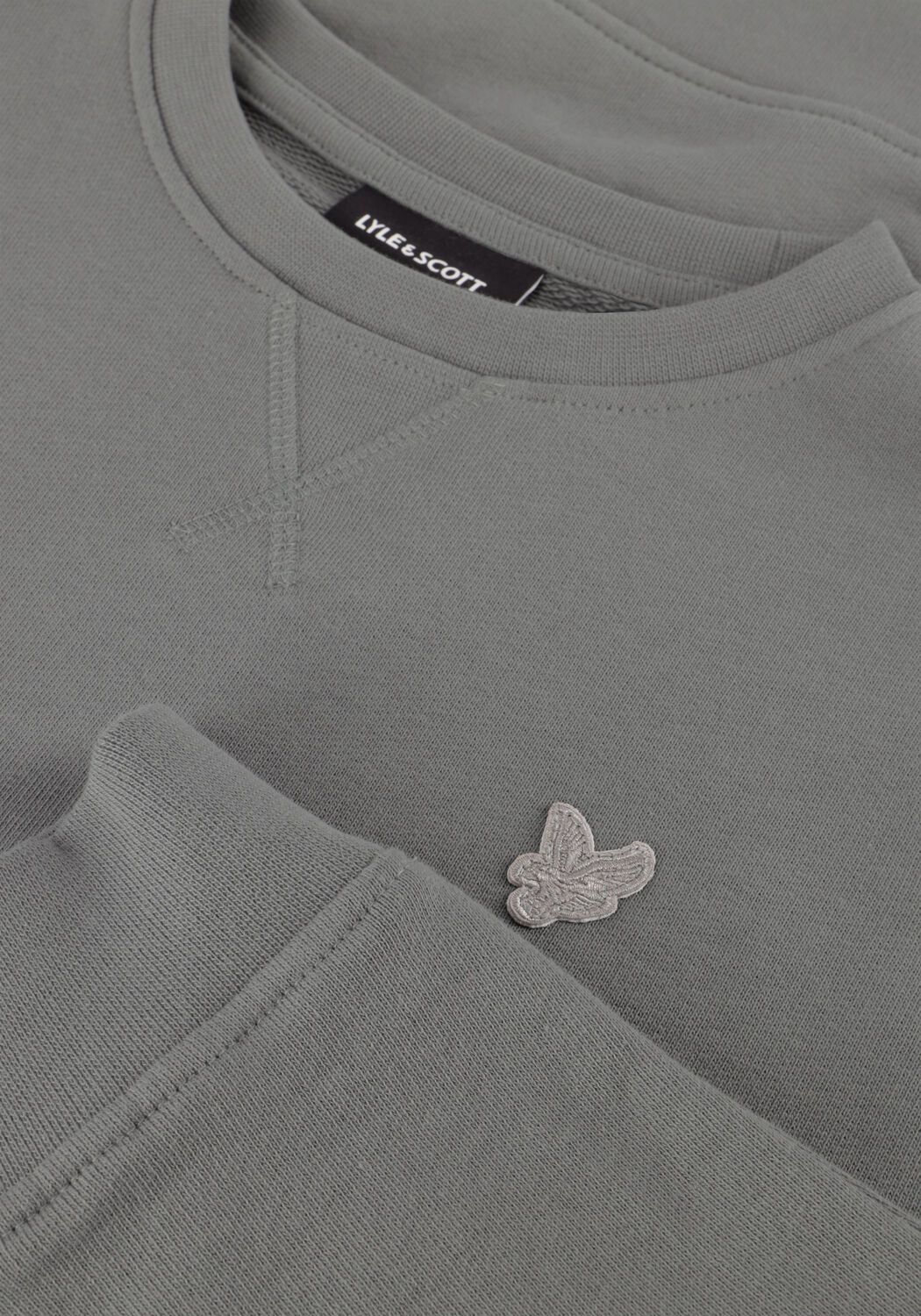 Grijze LYLE & SCOTT Sweater TONAL CREW NECK SWEATSHIRT - large