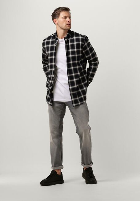 Grijze VANGUARD Overshirt LONG SLEEVE SHIRT CHECK VISCOSE COTTON BLEND - large