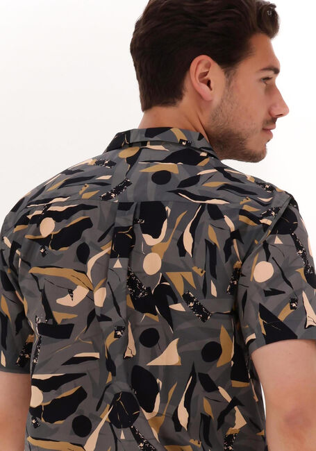 Grijze ANERKJENDT Casual overhemd AKLEO POPLIN AOP SHIRT - large