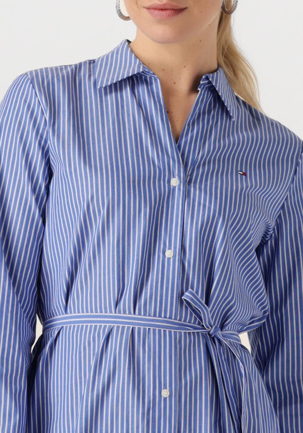 TOMMY HILFIGER Dames Jurken Ess Poplin Regular Shirt Dress Lichtblauw