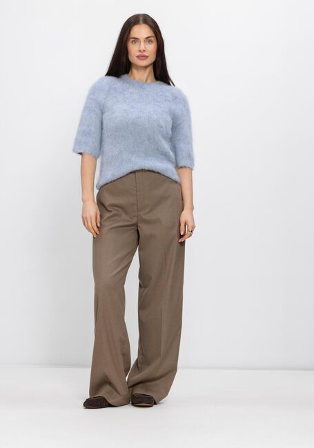 Lichtblauwe SECOND FEMALE Truien/vesten KARLA KNIT SS O-NECK - large