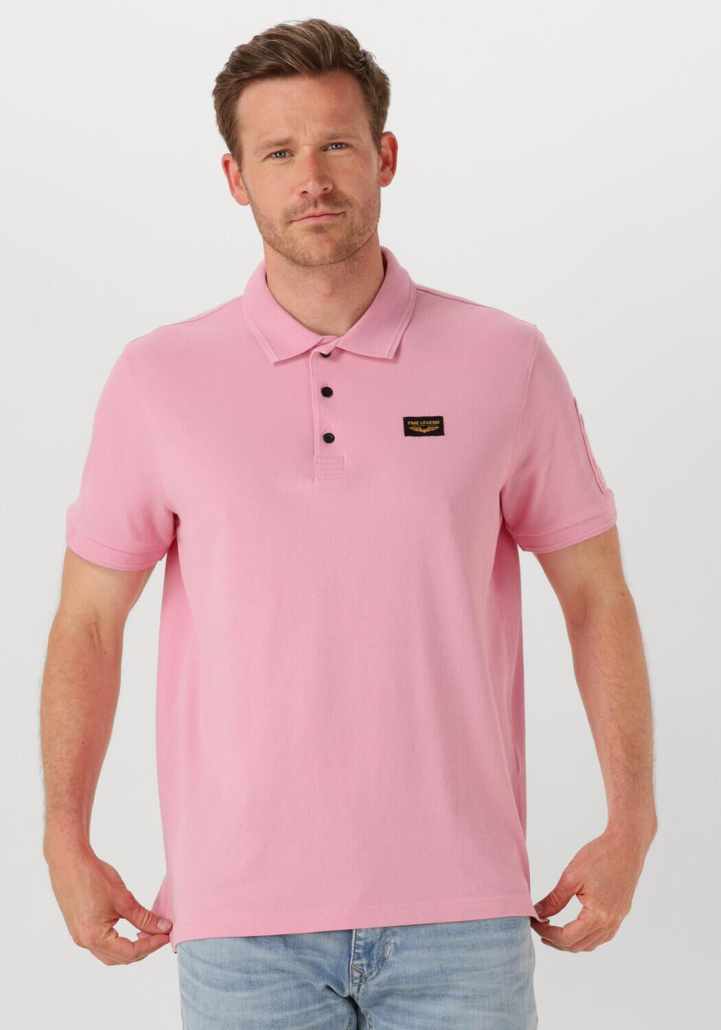 PME LEGEND Heren Polo's & T-shirts Trackway Polo Roze
