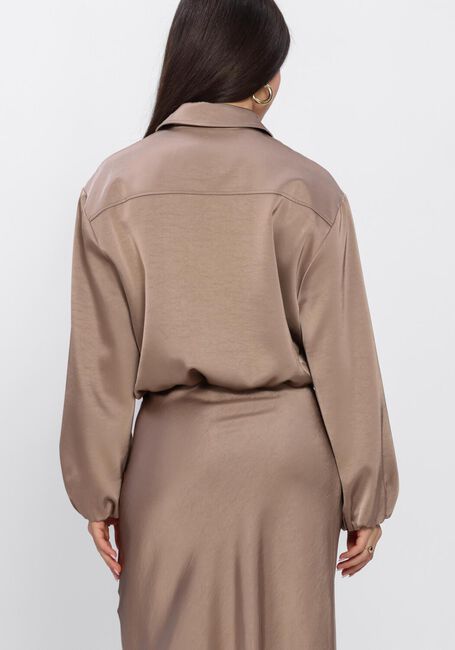Taupe NEO NOIR Jassen DENIELLE HEAVY SATEEN JACKET - large