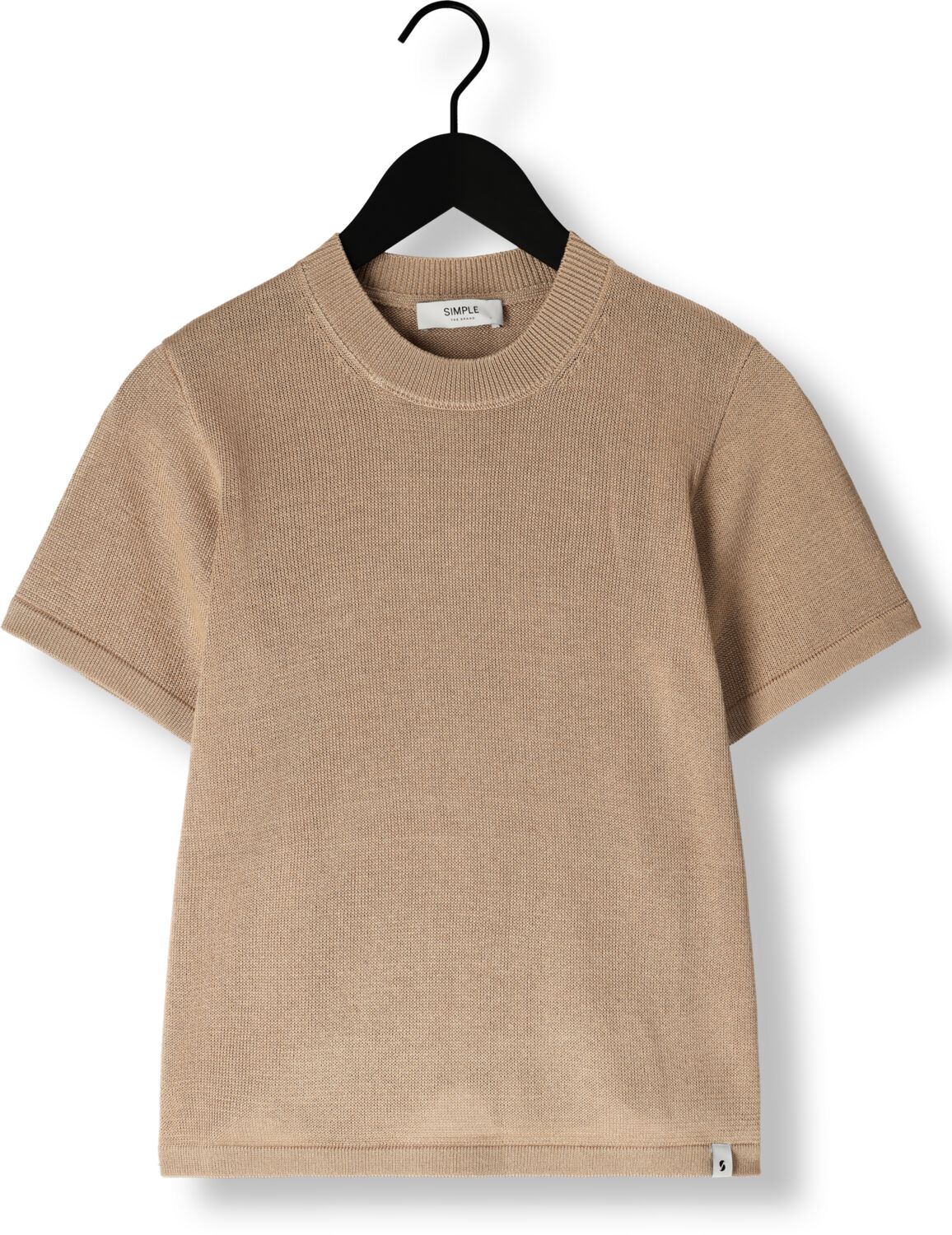 SIMPLE Dames Tops & T-shirts Knit-vis-pl-lux-24-1 Zand