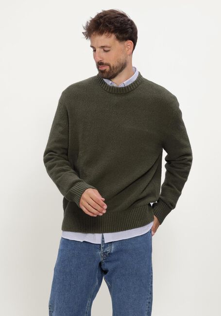 Donkerblauwe SELECTED MEN Trui SLHALEX LS KNIT CREW NECK NOOS - large