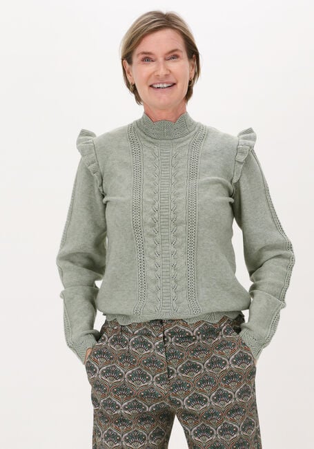 Groene OBJECT Trui OBJPORTIA KNIT L/S PULLOVER - large