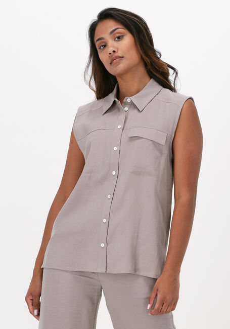 Taupe JUST FEMALE Top PROUD SL SHIRT - large