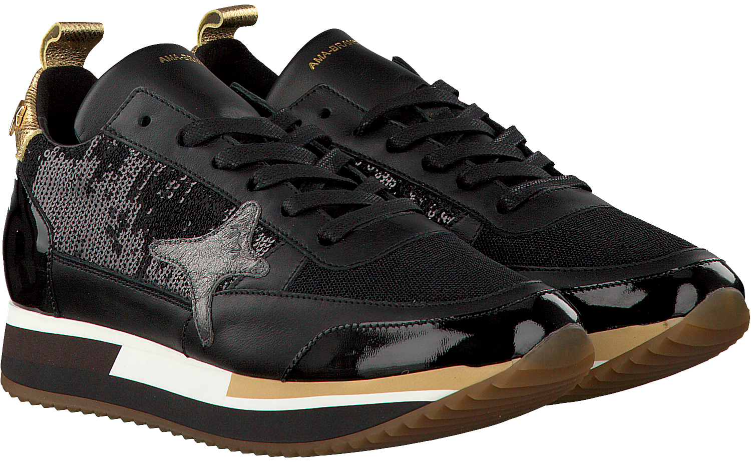 Zwarte AMA BRAND DELUXE Sneakers AMA-RUNNER DAMES | Omoda
