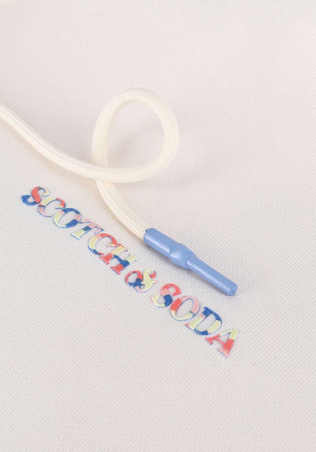 Gebroken wit SCOTCH & SODA Sweater HOODED LOGO FELPA SWEATSHIRT IN ORGANIC COTTON - large