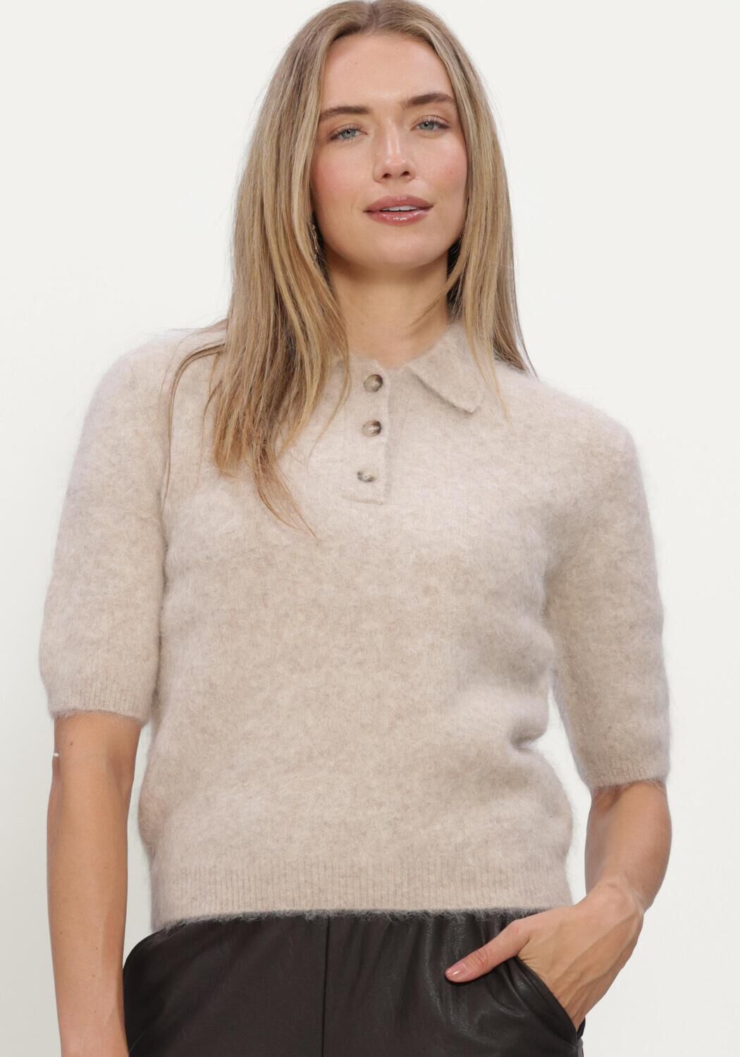 Beige KNIT-TED Trui SHERMAN TOP - large