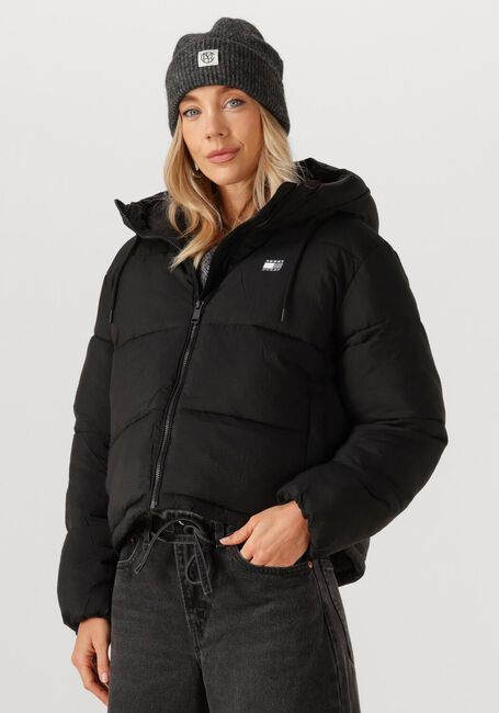 Zwarte TOMMY JEANS Gewatteerde jas TJW HOODED PUFFER JACKET - large