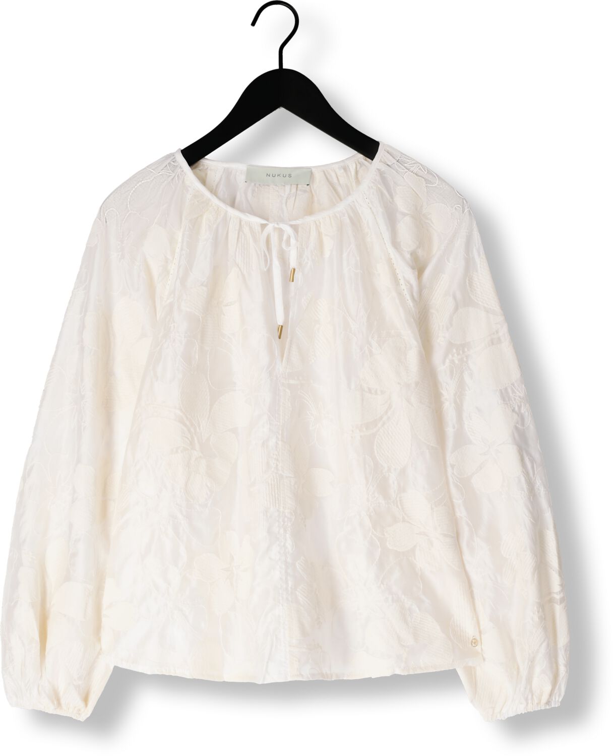 NUKUS Dames Blouses Yoni Top Embroidery Gebroken Wit
