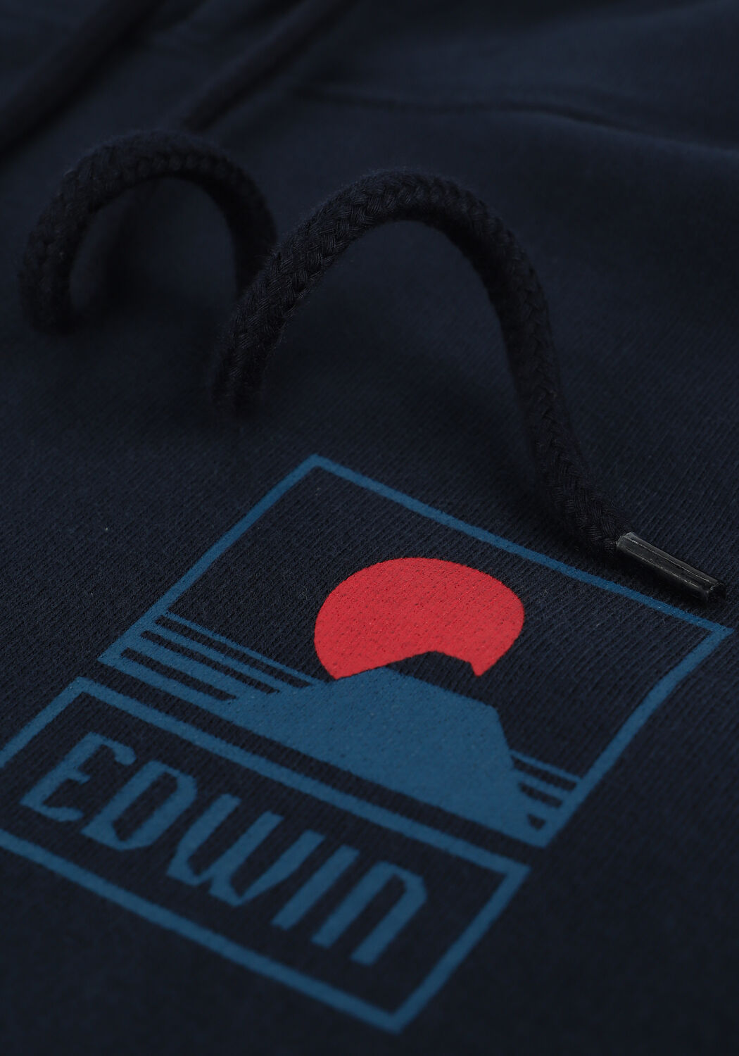 Blauwe EDWIN Sweater SUNSET ON MT FUIJ HOODIE SWEAT - large