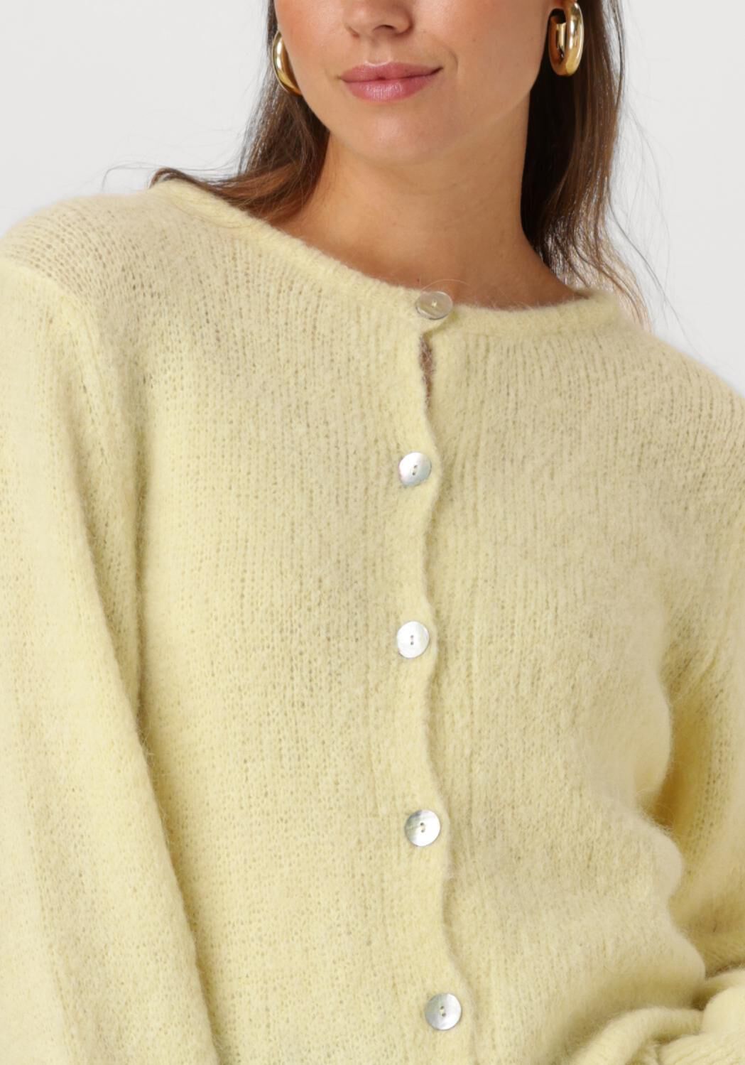 AMERICAN DREAMS Dames Truien & Vesten Susan Alpaca Cardigan Geel