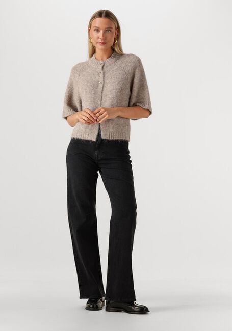 Beige NEO NOIR Vest BENUTA FLUFFY KNIT CARDIGAN - large