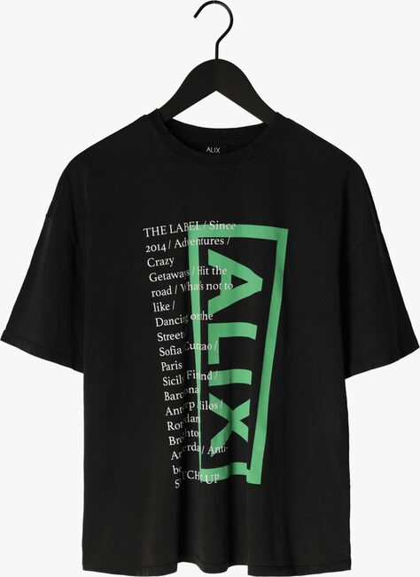 Zwarte ALIX THE LABEL T-shirt LADIES KNITTED ON TOUR T-SHIRT - large