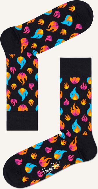 Zwarte HAPPY SOCKS Sokken FLAMES SOCK Zwarte HAPPY SOCKS Sokken FLAMES SOCK - large