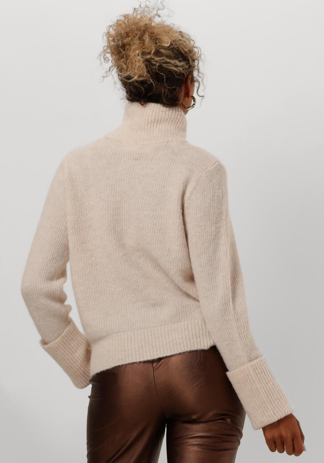 SELECTED FEMME Dames Truien & Vesten Slfsia Ras Ls Knit High Neck Beige