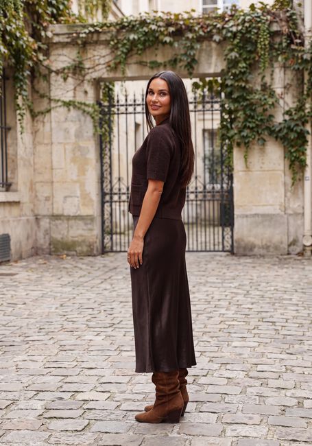 Bruine MSCH COPENHAGEN Maxirok MSCHNICOLETTE ULLAS SKIRT - large