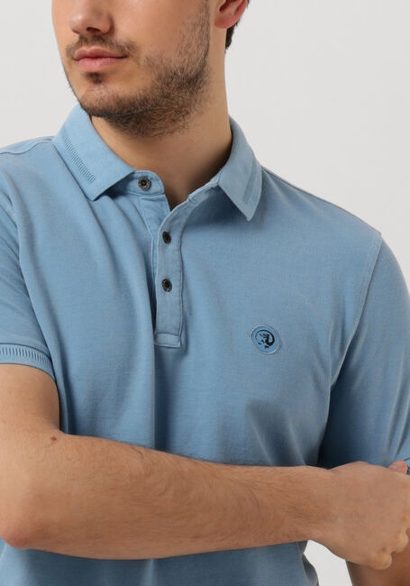 Lichtblauwe CAST IRON Polo SHORT SLEEVE POLO COTTON GD PIQUE - large