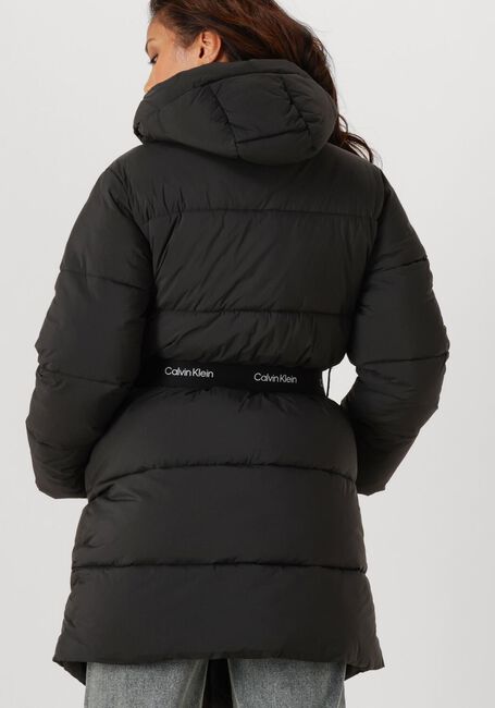 Zwarte CALVIN KLEIN Gewatteerde jas BELTED MIDWEIGHT LONG PUFFER - large