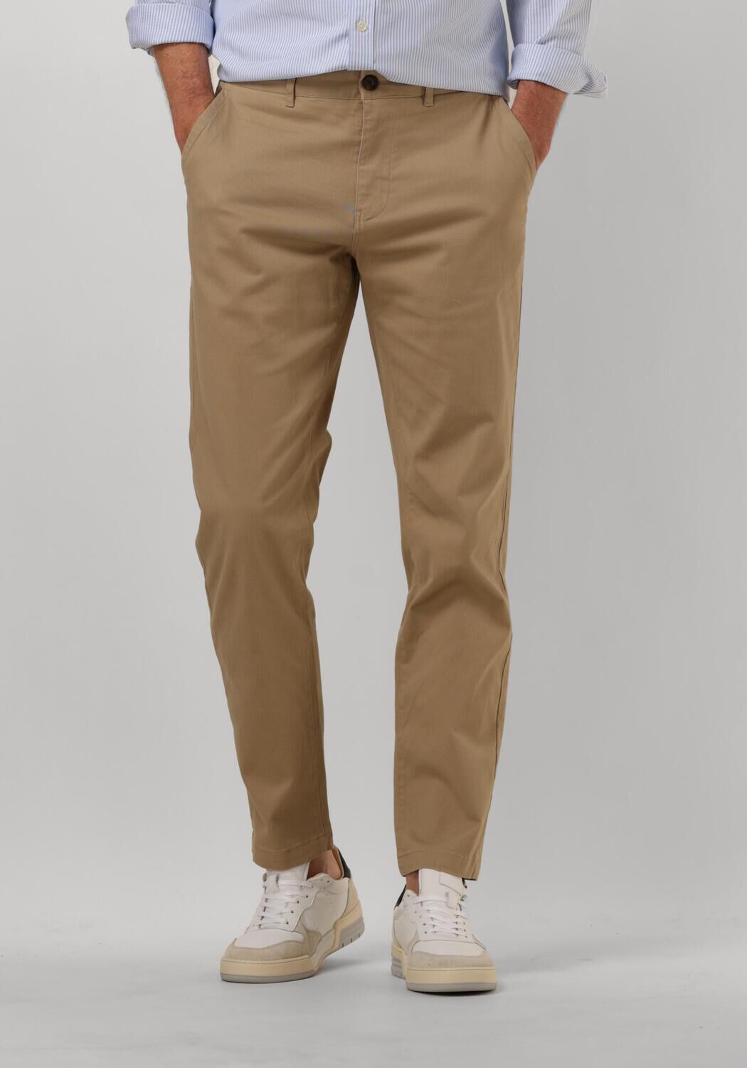SCOTCH & SODA Heren Broeken Stuart Stretch Cotton Chino Zand