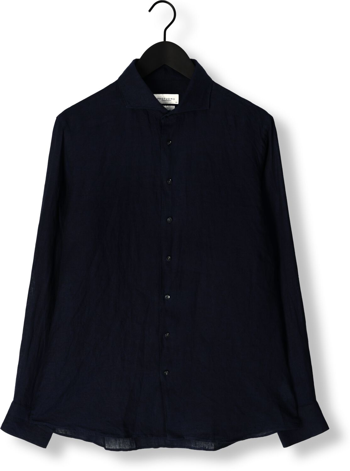 PROFUOMO Heren Overhemden Shirt X-cutaway Sc Linnen Donkerblauw