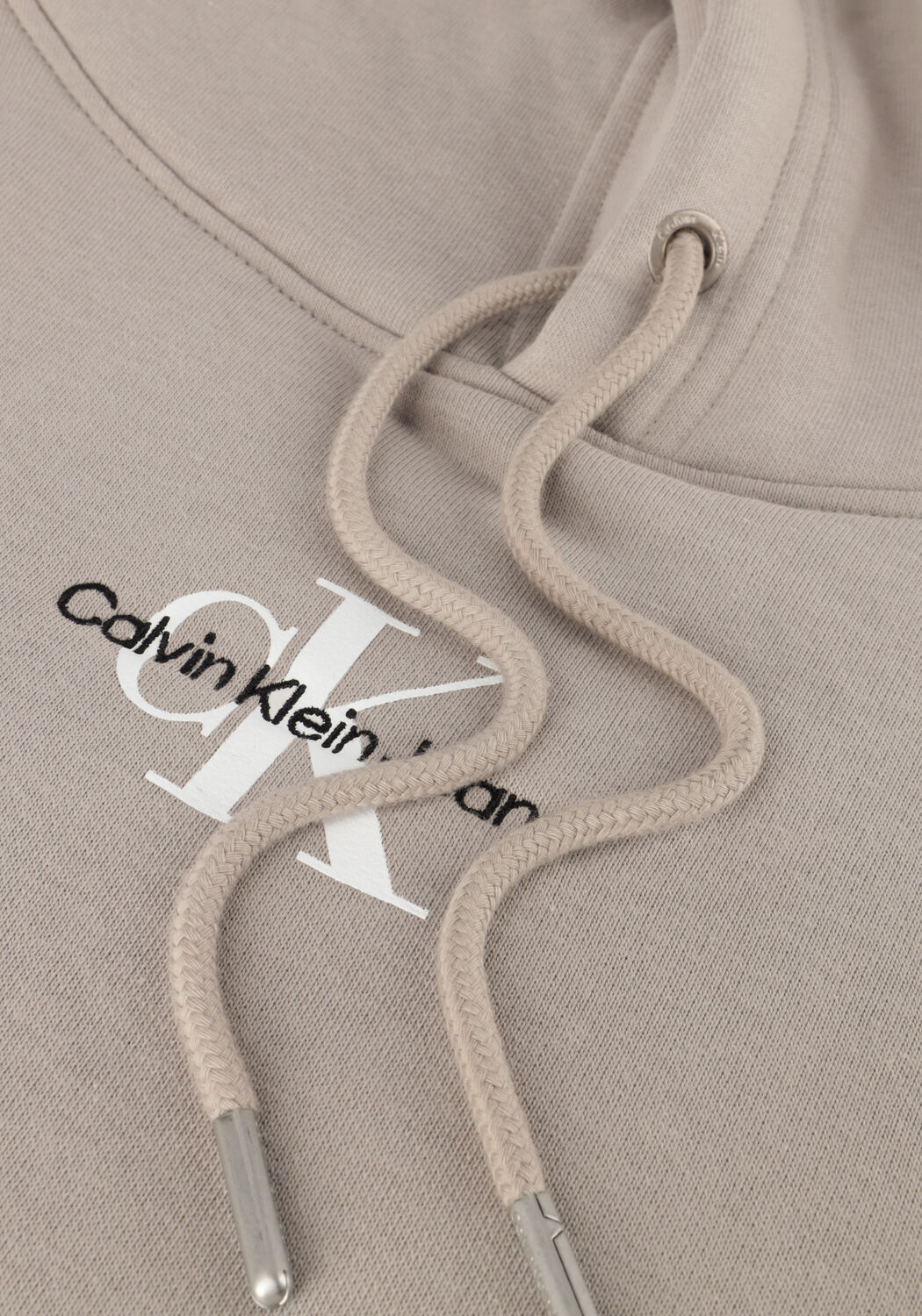 Grijze CALVIN KLEIN Sweater MONOLOGO HOODIE - large