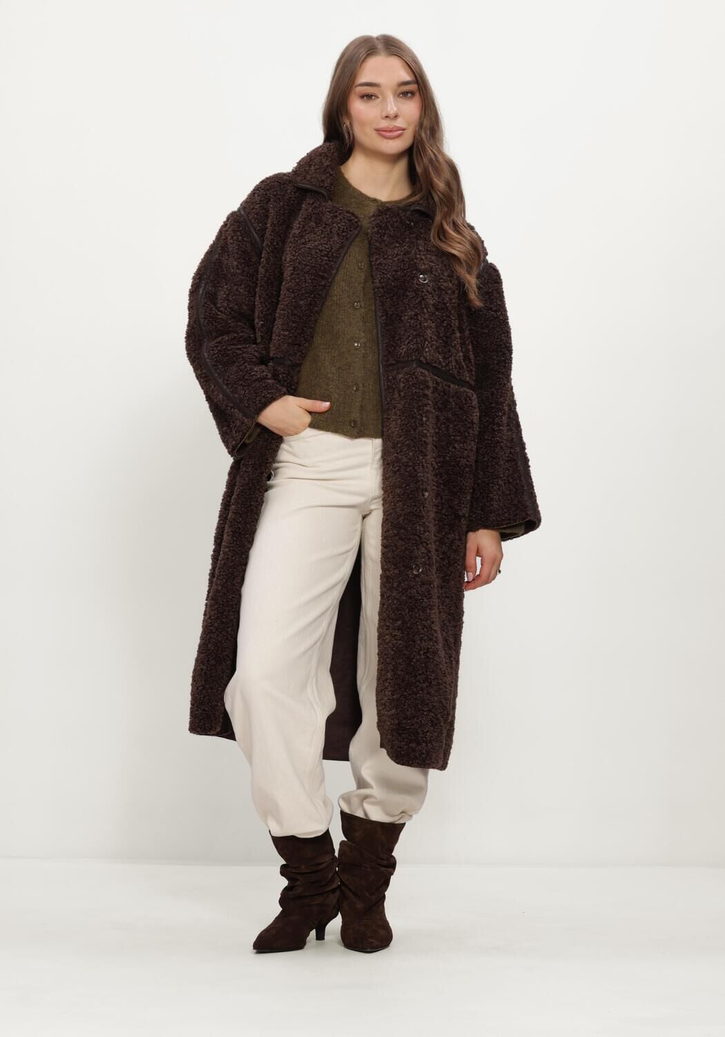 NEO NOIR Dames Jassen Senta Faux Fur Coat Bruin
