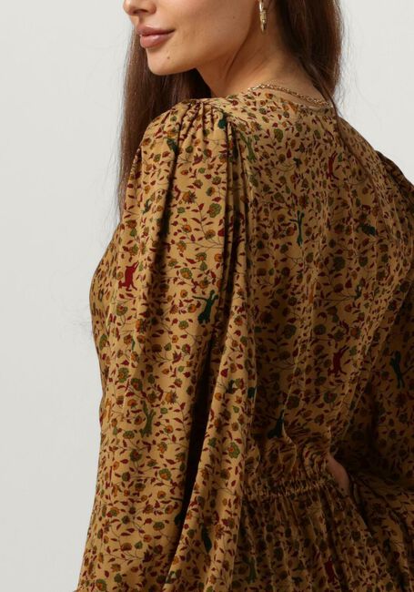Bruine SISSEL EDELBO Midi jurk CHERILYN DRESS - large