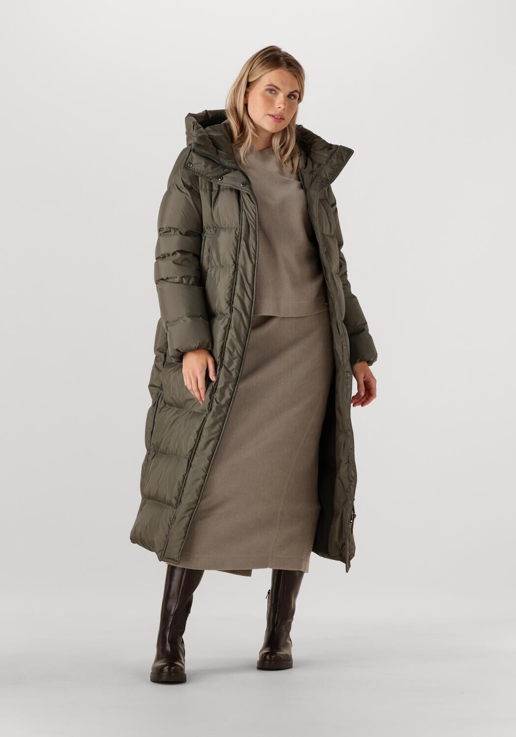 Olijf MOSCOW Gewatteerde jas 02-08 ALANDRIA | Omoda