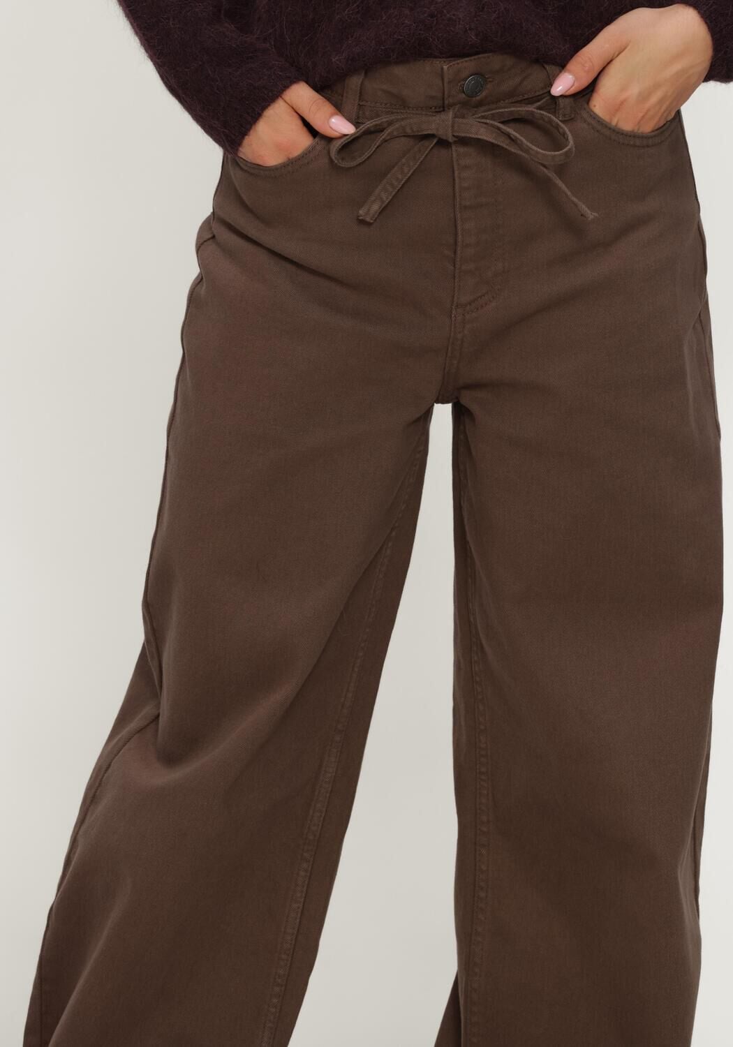 Bruine MODSTR&Ouml;M Broeken ISOLDEMD DYE PANTS - large