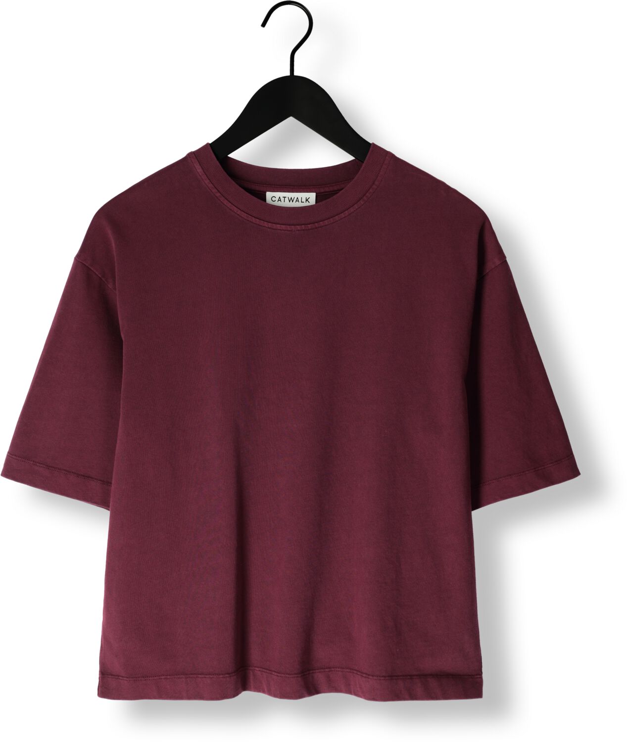 CATWALK JUNKIE Dames Tops & T-shirts Loose Fit Tshirt Bordeaux
