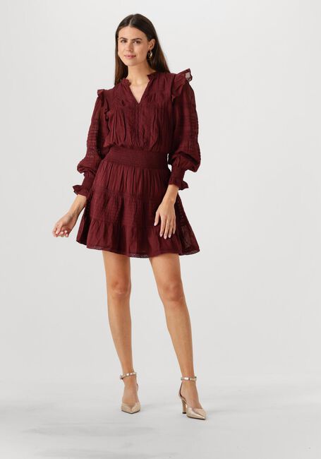 Bordeaux NEO NOIR Mini jurk ARAN S VOILE DRESS - large