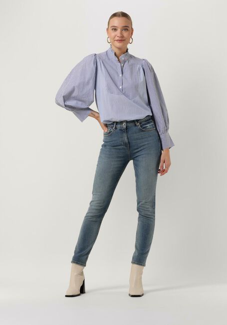 Lichtblauwe ANTIK BATIK Blouses POPY BLOUSE - large