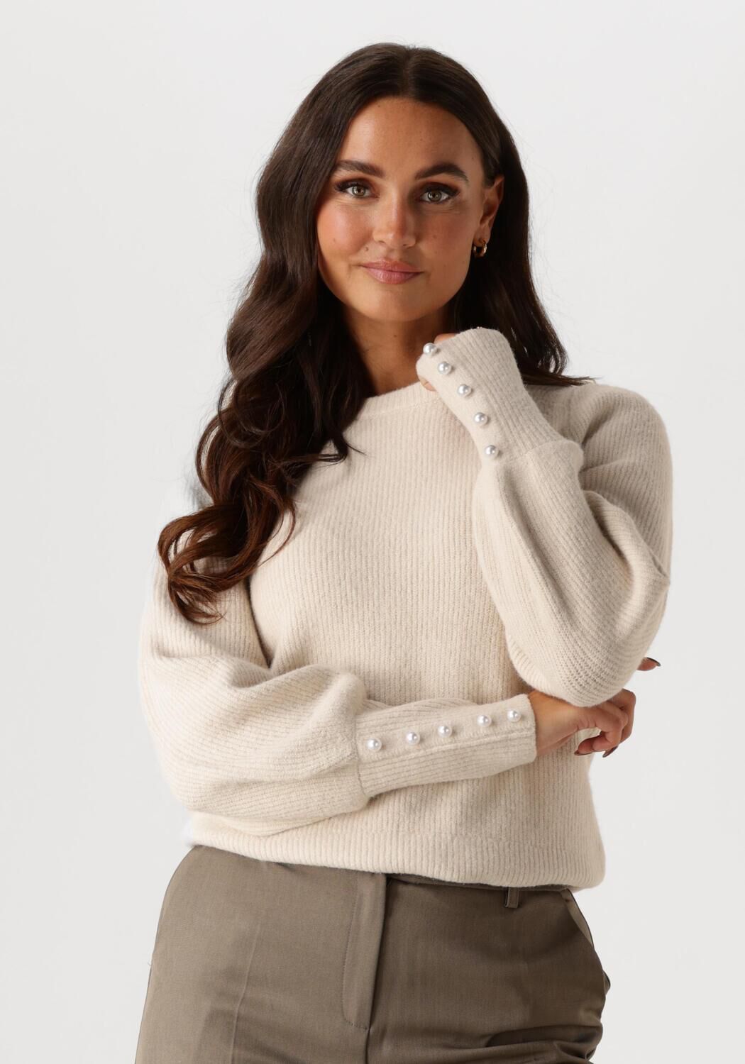 NEO NOIR Dames Truien & Vesten Angie Knit Blouse Creme