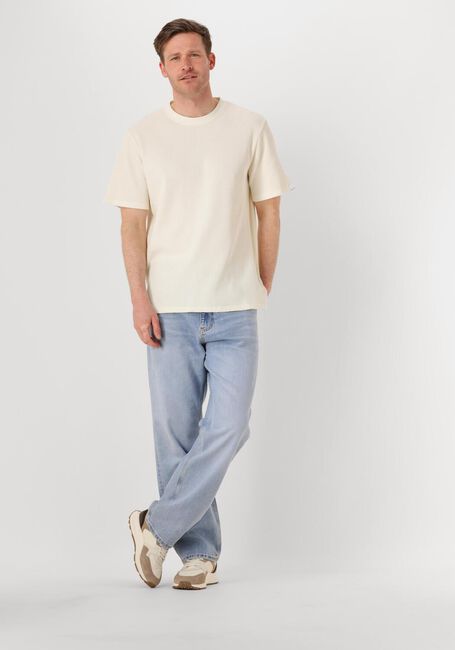 Ecru ANERKJENDT T-shirt AKKIKI S/S WAFFLE TEE - large