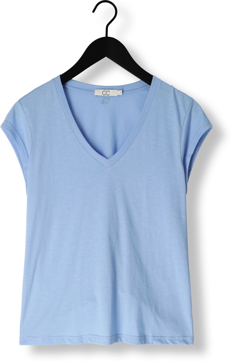 CC HEART Dames Tops & T-shirts Basic V-neck T-shirt Blauw